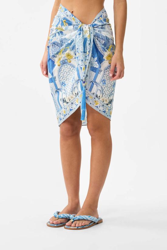  Camilla International 비치웨어 Woven Short Sarong With Tassels De Nada Granada - OTHER BRANDS