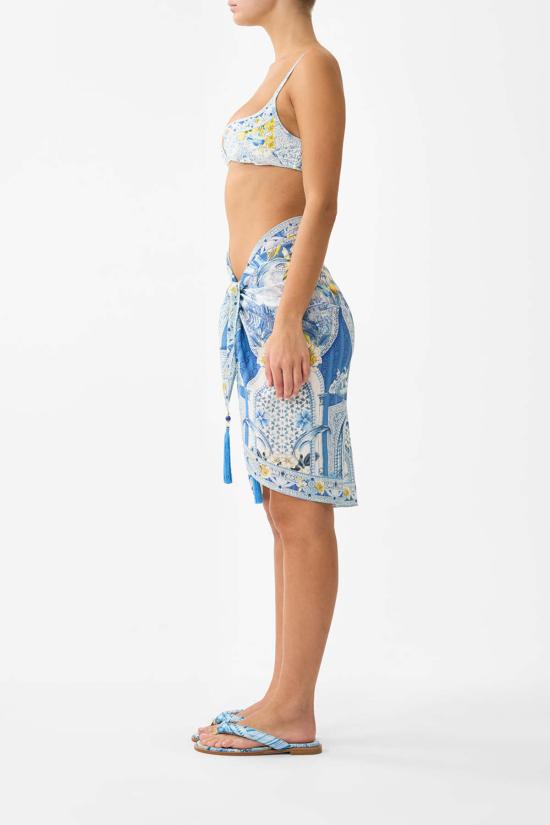  Camilla International 비치웨어 Woven Short Sarong With Tassels De Nada Granada - OTHER BRANDS