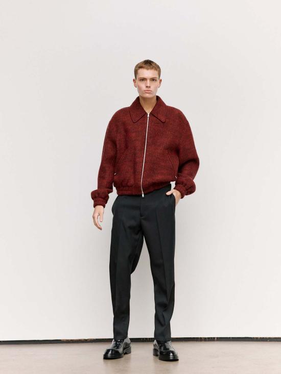  질샌더 스트레이트 팬츠 질 샌더 재활용 폴리에스터 가바딘 팬츠 - JIL SANDER