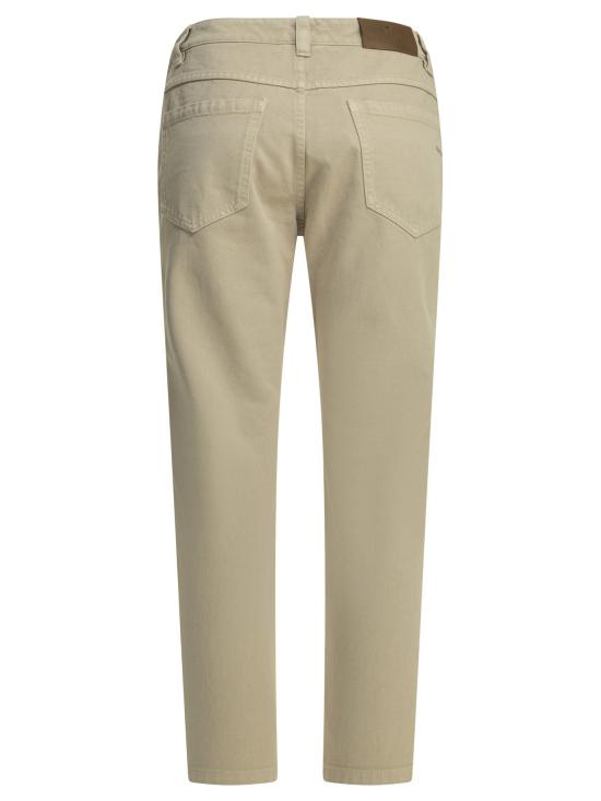26FW 브루넬로 쿠치넬리 데님 팬츠 스트레이트 샤이니 바트크 진 베이지 - BRUNELLO CUCINELLI