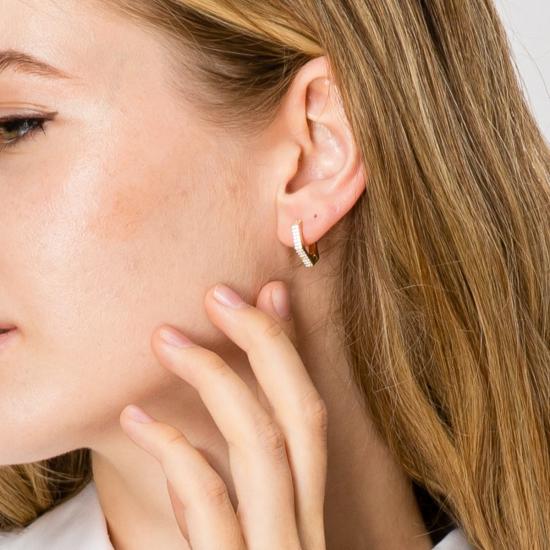  제니스 사빗 이어링 재니스 새빗 스몰 골드 후프  골드 - JANIS SAVITT