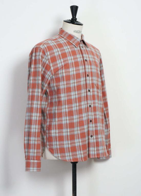  한센 가먼츠 긴팔 셔츠 레이몬드 루즈컷 셔츠 레드 체크 - HANSEN GARMENTS