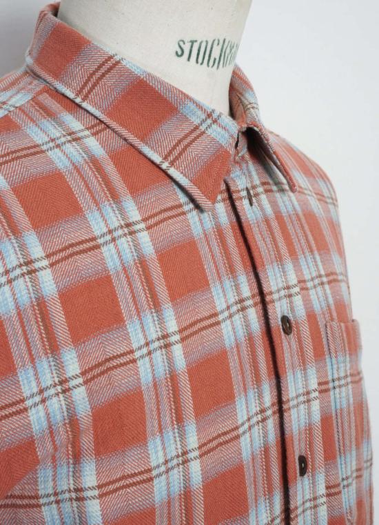  한센 가먼츠 긴팔 셔츠 레이몬드 루즈컷 셔츠 레드 체크 - HANSEN GARMENTS