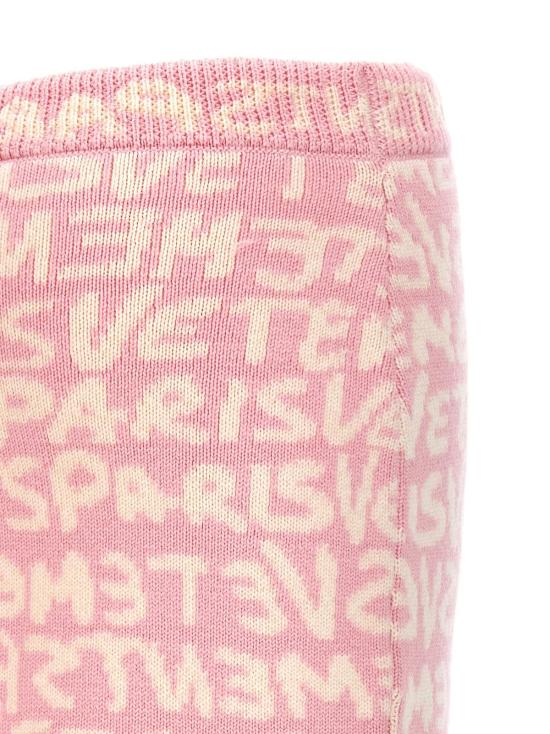  베트멍 롱 스커트 그래피티 모노그램 메리노 울  멀티컬러 - VETEMENTS