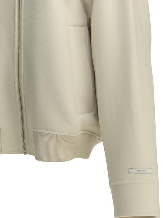 26FW 막스마라 스포츠막스 아우터 버진 울 봄버 재킷, 재킷 및 코트 (화이트) - SPORTMAX