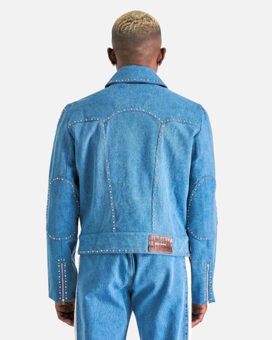  웨일즈보너 자켓 MS24DE09 CO14 400 BLUE - WALES BONNER