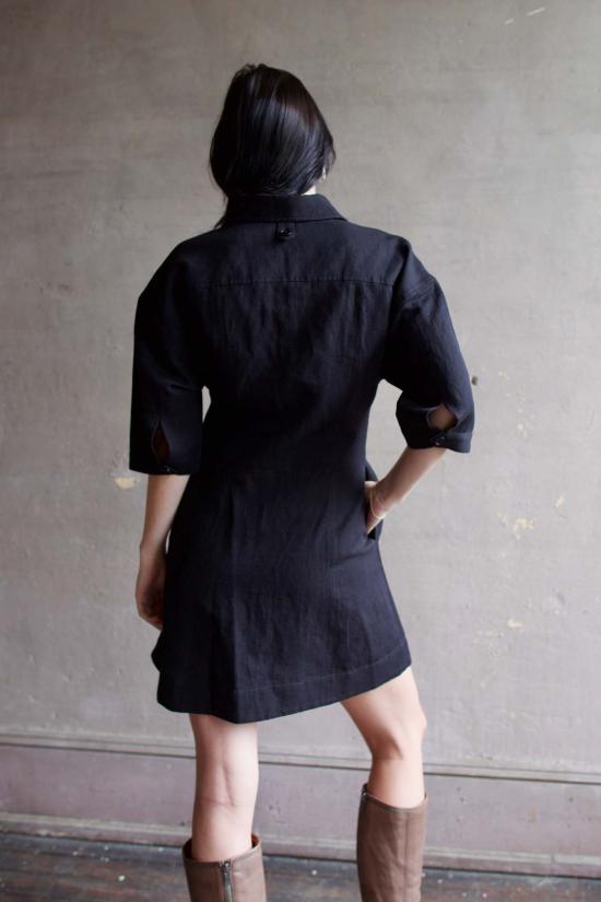  어피스 어파트 숏 원피스 Apiece Apart Luz 미니 드레스 블랙 - APIECE APART