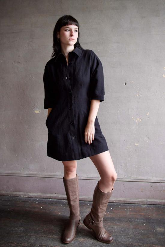  어피스 어파트 숏 원피스 Apiece Apart Luz 미니 드레스 블랙