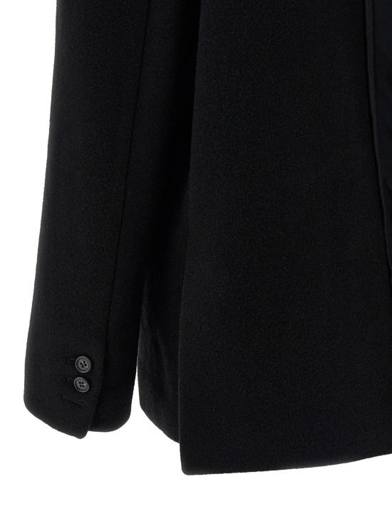  MM6 메종마르지엘라 수트 자켓 Mm6 메종 마르지엘라 버진 울 블레이저 블랙 - MM6 MAISON MARGIELA