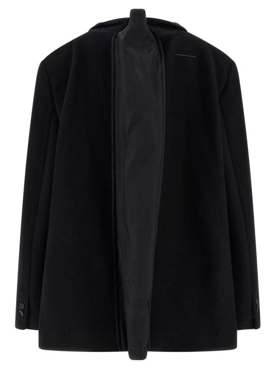  MM6 메종마르지엘라 수트 자켓 Mm6 메종 마르지엘라 버진 울 블레이저 블랙 - MM6 MAISON MARGIELA