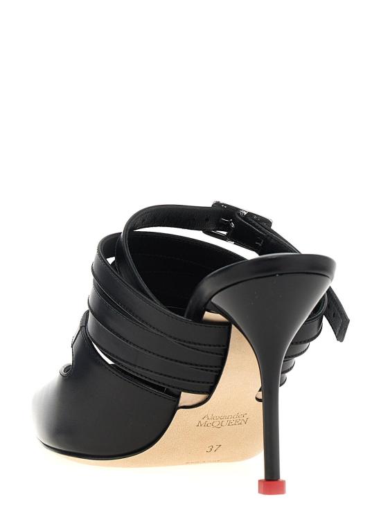  알렉산더 맥퀸 힐/펌프스 카우하이드 하이힐 펌프스 블랙 - ALEXANDER MCQUEEN