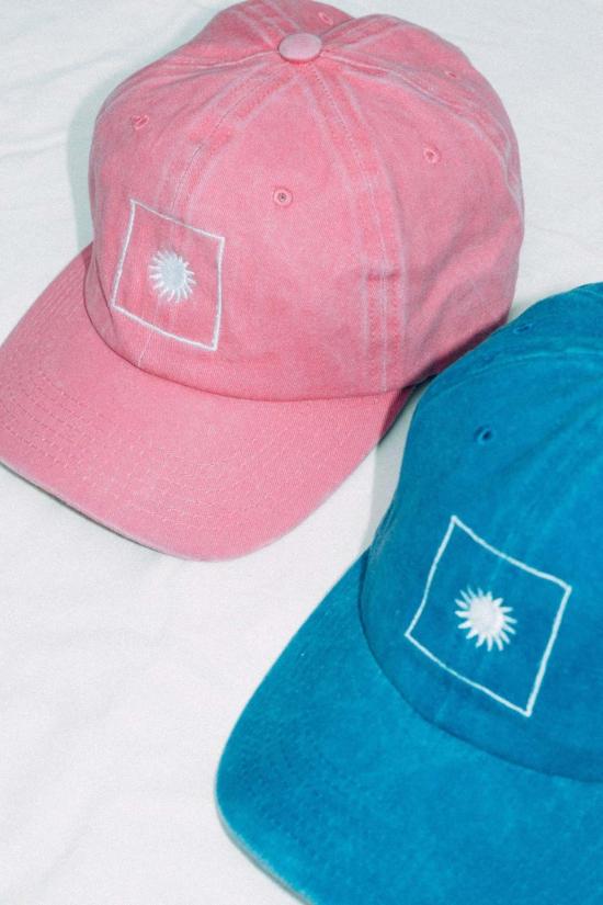  Hand embroidered hat 모자 현대 사회가 번성하고 있는  캔디 핑크 - OTHER BRANDS