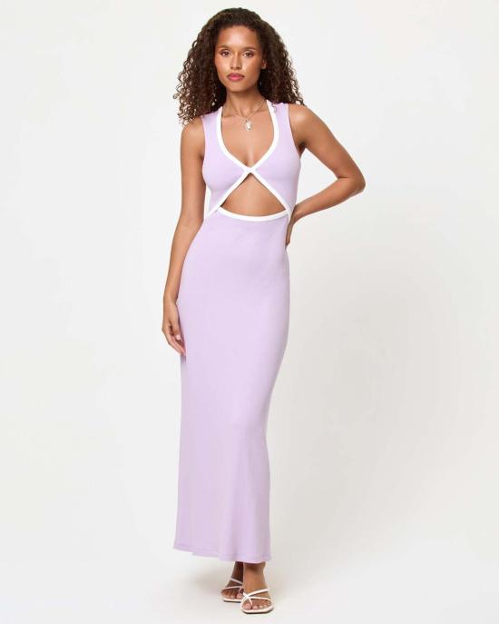  엘스페이스 롱 원피스 STEDR25 PURPLE