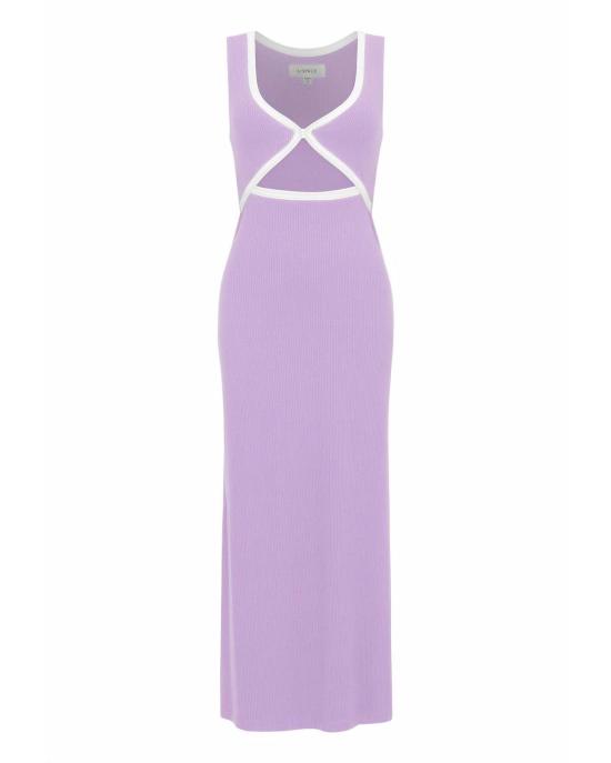  엘스페이스 롱 원피스 STEDR25 PURPLE - L SPACE