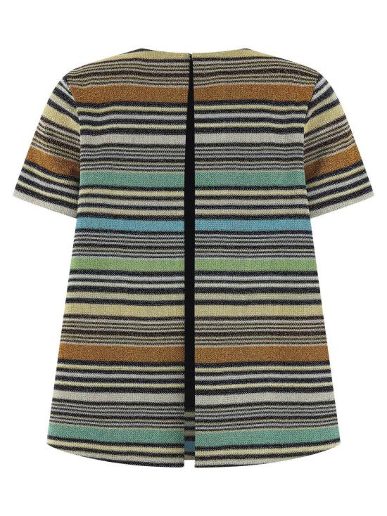  미소니 반팔 티셔츠 미쏘니 비스코스 티셔츠 멀티컬러 - MISSONI