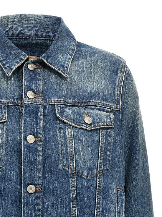  MM6 메종마르지엘라 데님 자켓 Mm6 메종 마르지엘라 코튼 데님 재킷 블루 - MM6 MAISON MARGIELA
