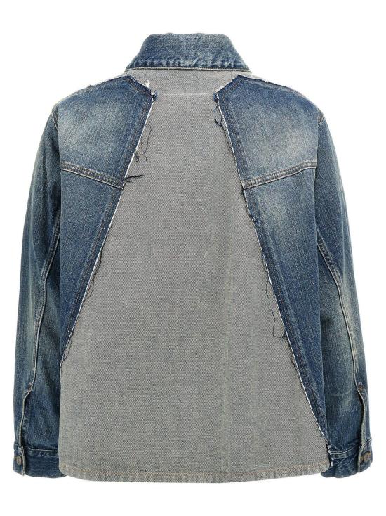 MM6 메종마르지엘라 데님 자켓 Mm6 메종 마르지엘라 코튼 데님 재킷 블루 - MM6 MAISON MARGIELA