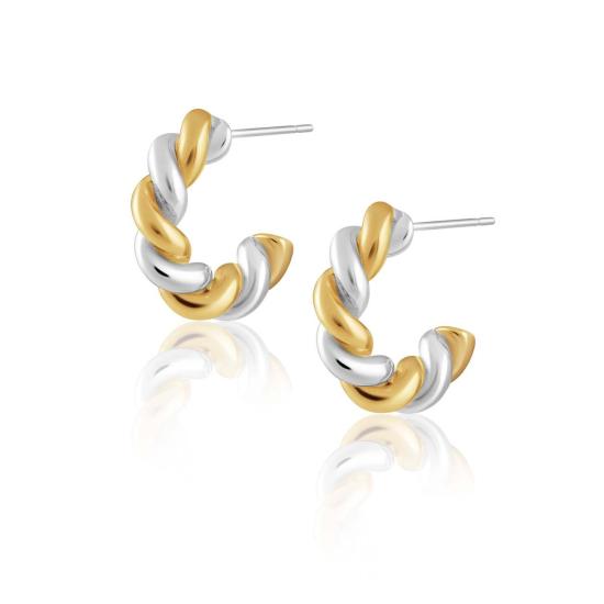  Sahira Jewelry Design 이어링 사히라 주얼리 디자인 사라 투톤 트위스트 후프