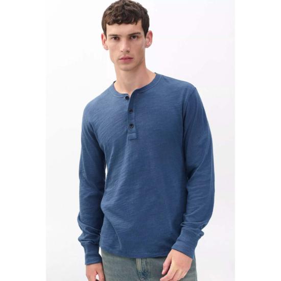  랙앤본 폴로 티셔츠 Rag & Bone 클래식 플레임 헨리 워른 인디고 - RAG & BONE
