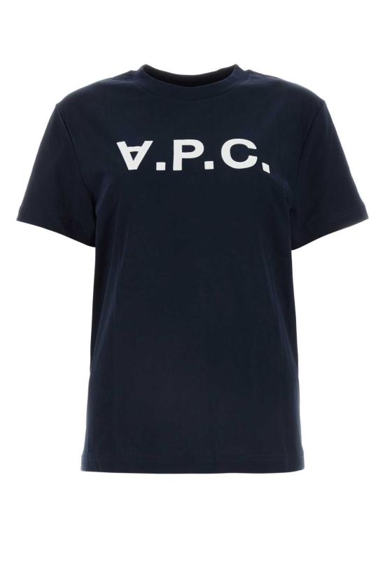  아페쎄 반팔 티셔츠 A.P.C. 미드나잇 블루 유기농 면 티셔츠