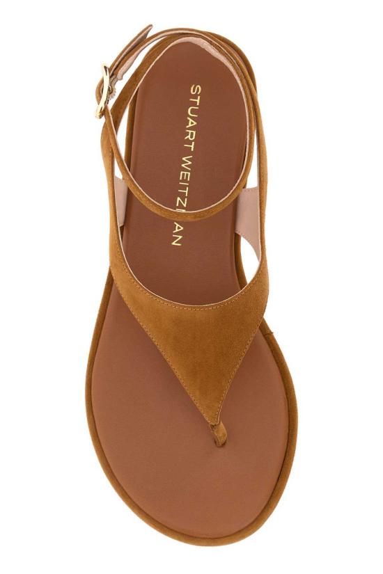  스튜어트 와이츠먼 슈즈 카멜 스웨이드 말리 쪼리 샌들 - STUART WEITZMAN