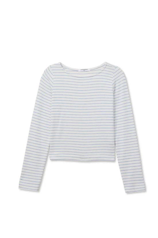  퍼펙트 화이트 티 긴팔 티셔츠 에인슬리 스웨터 탑 - PERFECT WHITE TEE