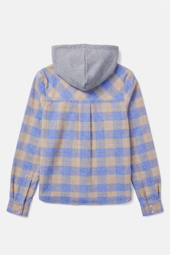  더 타일 클럽 셔츠 WVBC25W114 BUTTER BLUE PLAID WITH GREY HOOD - THE TILE CLUB