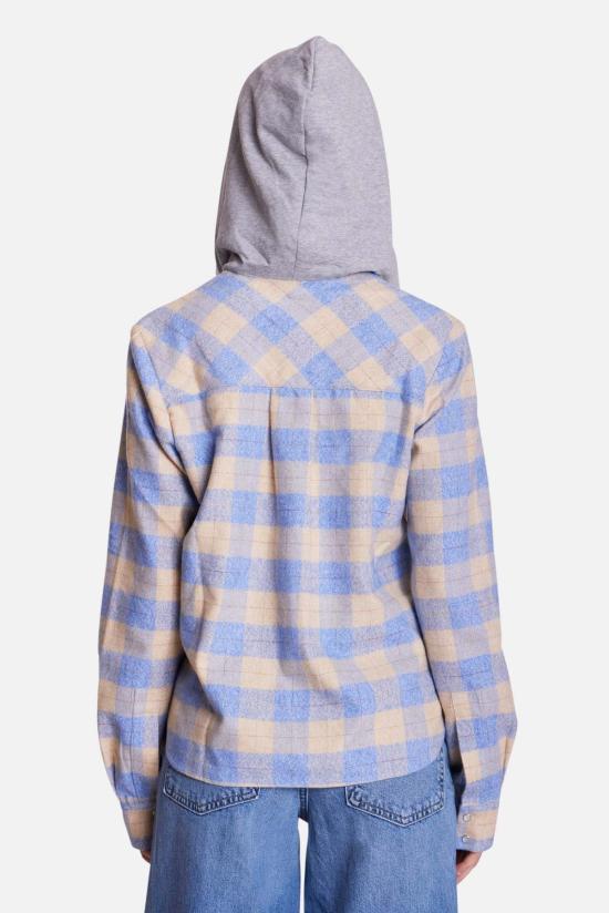  더 타일 클럽 셔츠 WVBC25W114 BUTTER BLUE PLAID WITH GREY HOOD - THE TILE CLUB