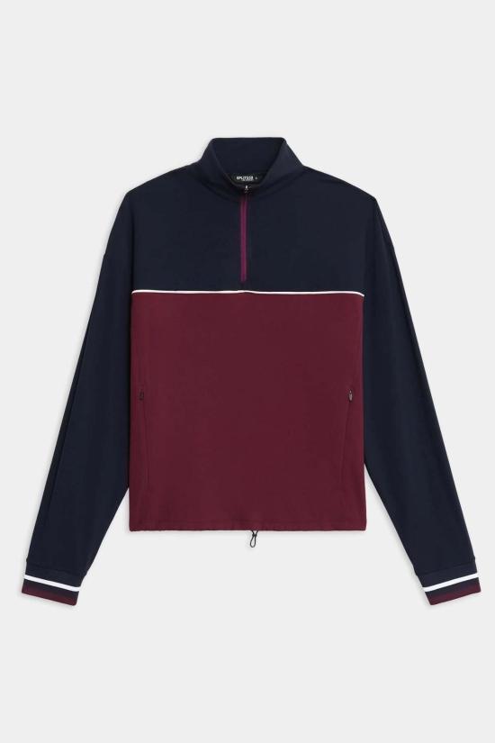  스플리츠 59 자켓 Splits 59 Millie Airweight Half Zip Jacket Dk Cherry/Indigo - SPLITS 59