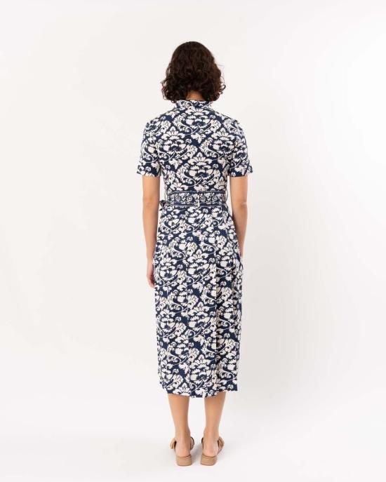  emporio sirenuse 롱 원피스 엠포리오 시레누세 클라우디아 드레스 로터스 플라워 다크 블루 - OTHER BRANDS