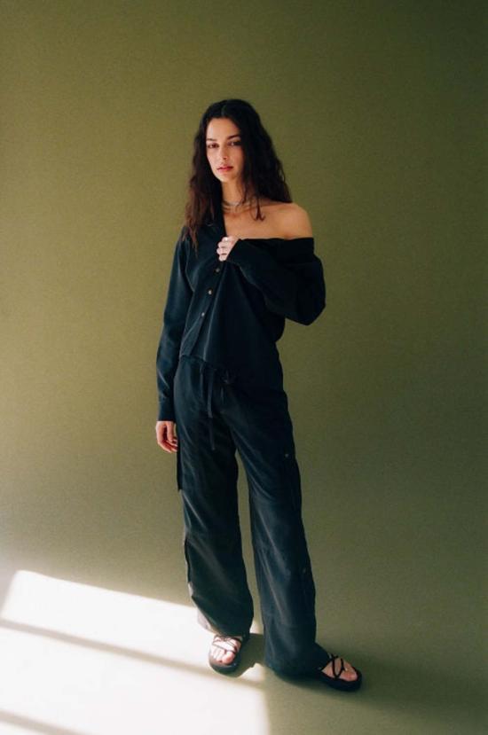  SAB STUDIO 블라우스 Sab Studio 원숄더 비대칭 버튼업 탑 - SAB STUDIO