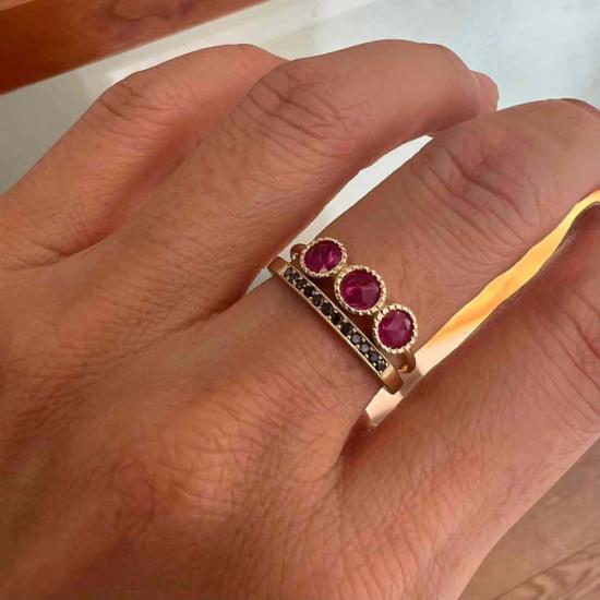  제니 권 디자인스 반지 제니 권 디자인 루비 아리아  14K 옐로우/14K 로즈/14K 화이트 - JENNIE KWON DESIGNS