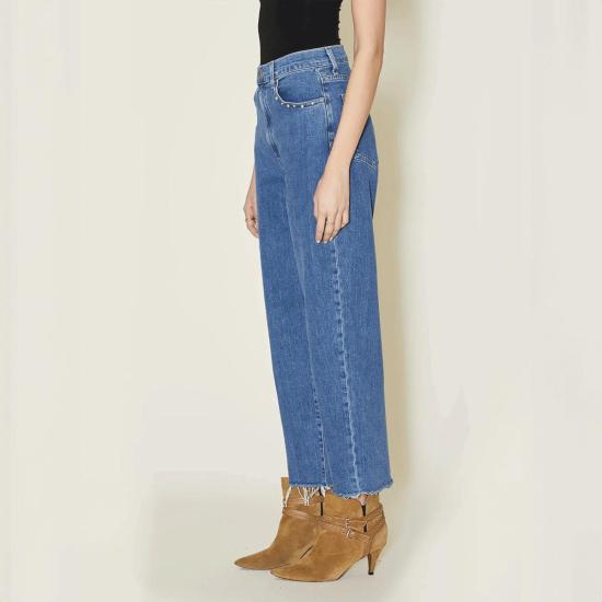  르장 데님 팬츠 미아 릴렉스드 스트레이트 진 데저트 크리스탈 - LE JEAN