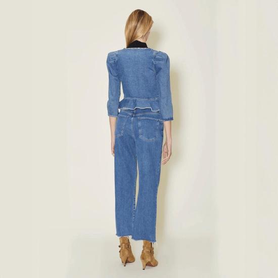  르장 데님 팬츠 미아 릴렉스드 스트레이트 진 데저트 크리스탈 - LE JEAN