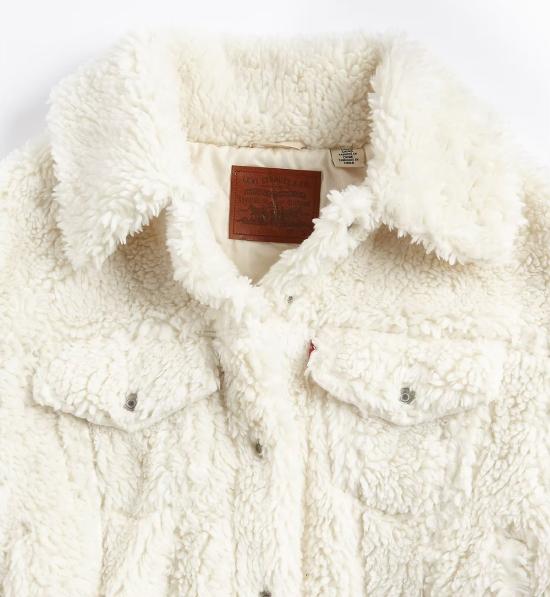  리바이스 코트 Levi's Baby Bubble Sherpa Trucker Jacket 코코넛 밀크 - LEVI'S