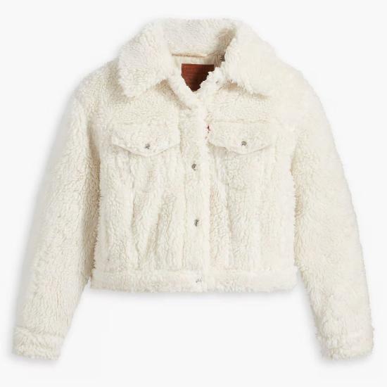  리바이스 코트 Levi's Baby Bubble Sherpa Trucker Jacket 코코넛 밀크 - LEVI'S