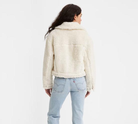  리바이스 코트 Levi's Baby Bubble Sherpa Trucker Jacket 코코넛 밀크 - LEVI'S