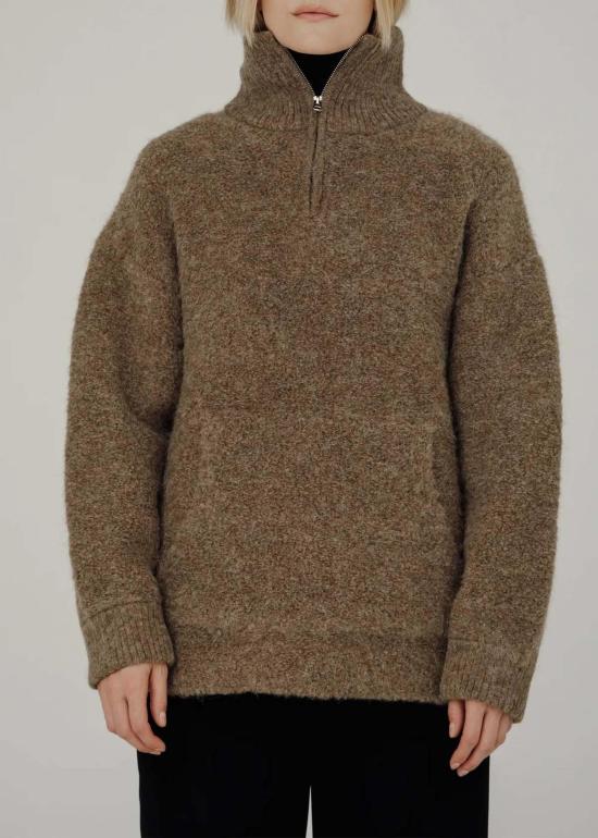  베어 니트웨어 터틀넥 빌리 집 라이 - BARE KNITWEAR
