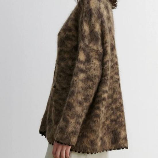 레이첼 코미 가디건 푹스 카디건 초콜릿 스페이스 다이 - RACHEL COMEY