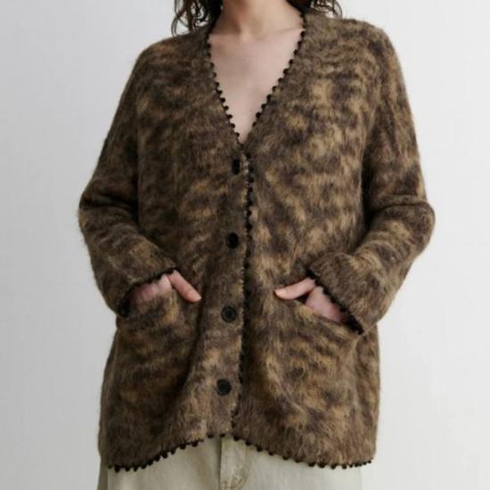  레이첼 코미 가디건 푹스 카디건 초콜릿 스페이스 다이 - RACHEL COMEY
