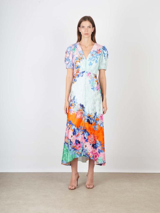  살로니 롱 원피스 Saloni Lea 롱 드레스 Papaver Cascade
