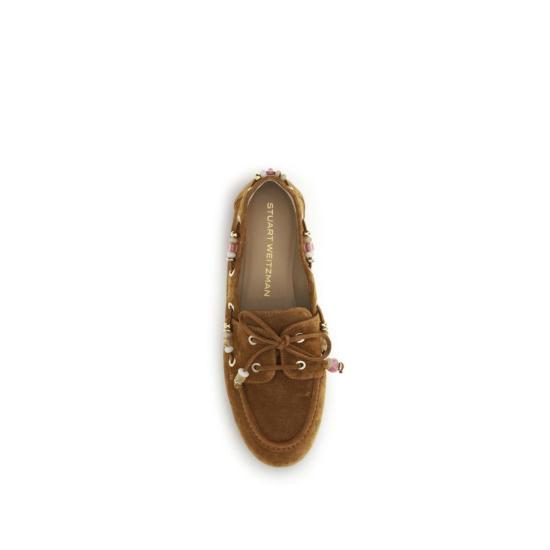  스튜어트 와이츠먼 로퍼 마요르카 틴슬리 슬립온  브라운 - STUART WEITZMAN