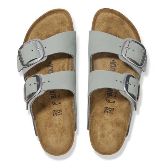  버켄스탁 샌들 애리조나 빅 버클  퓨어 세이지 - BIRKENSTOCK