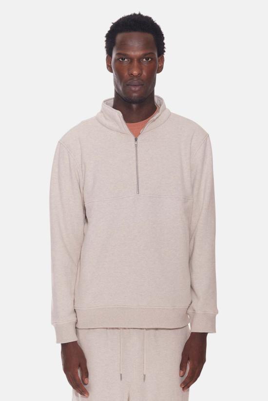  블루&크림 긴팔 티셔츠 BCFW24T91 OAT HEATHER