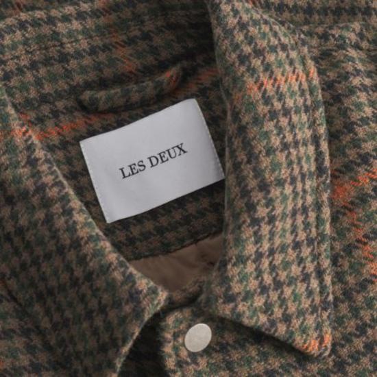  레듀 자켓 Les Deux Varsity Houndstooth 재킷 티크 - LES DEUX