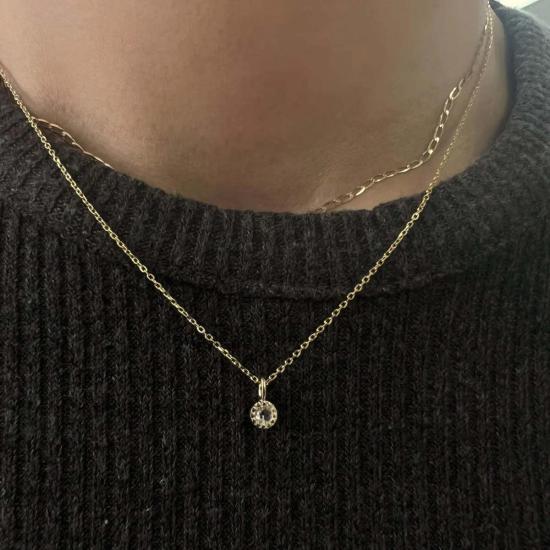  제니 권 디자인스 목걸이/팬던트 제니 권 디자인 로즈컷 다이아몬드 마주르카 목걸이 (14K 옐로우/14K 로즈/14K 화이트) - JENNIE KWON DESIGNS