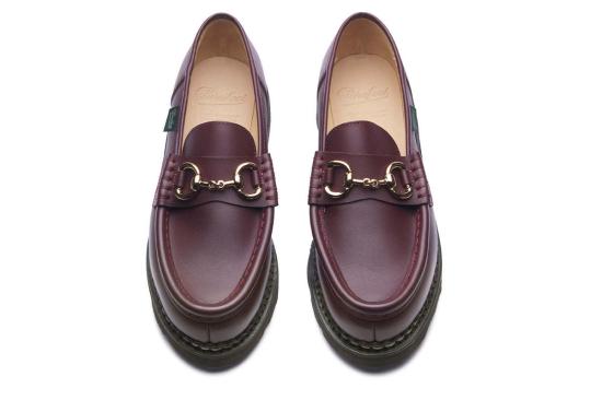  파라부트 로퍼 여성용 오르세이티 그리프 마론 리스 아카주 슈즈 옥스블러드 - PARABOOT
