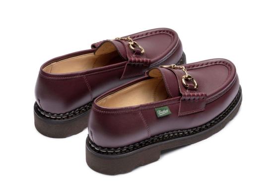  파라부트 로퍼 여성용 오르세이티 그리프 마론 리스 아카주 슈즈 옥스블러드 - PARABOOT