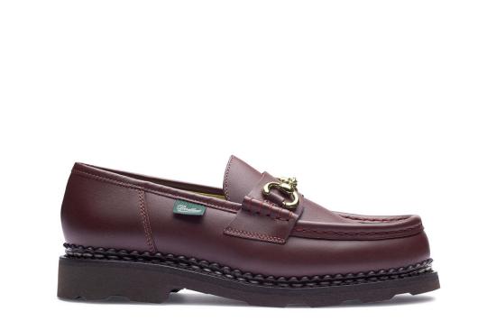  파라부트 로퍼 여성용 오르세이티 그리프 마론 리스 아카주 슈즈 옥스블러드 - PARABOOT