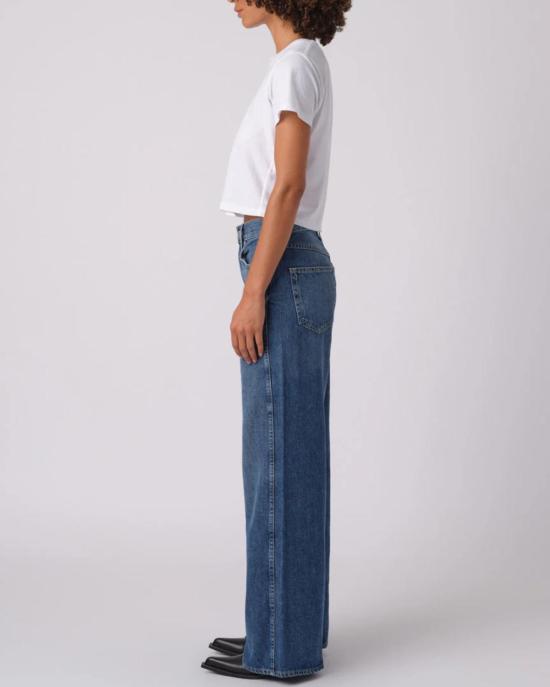  아모 데님 데님 팬츠 프리다 와이드 레그 진 어드마이어 - AMO DENIM